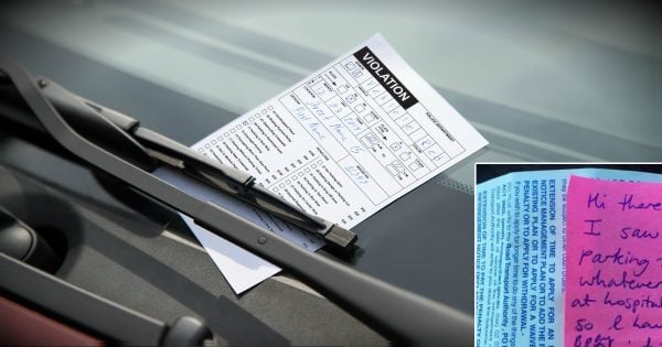 Tired Mom Found a Parking Ticket & Stranger's Note at Hospital