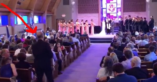Wedding Flash Mob Of Amazing Grace For Bride In Middle Of The Vow 