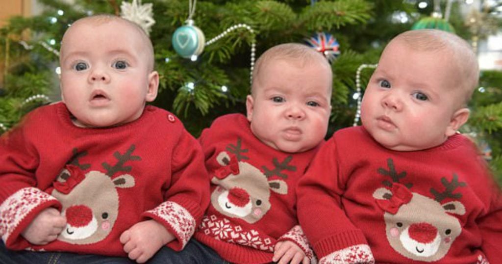 Couple Celebrates Christmas With Triplets After 4-Year Infertility Battle