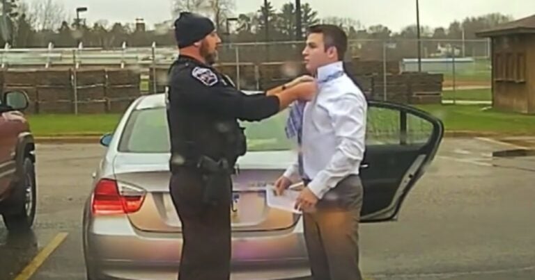 Man Pulled Over For Speeding Gets Help Tying A Tie From Officer