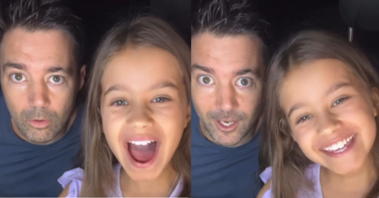 father daughter lip-sync